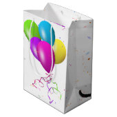 Tuxedo Cat met 16-ballonnetjes met middelgroot cad Medium Cadeauzakje (Achterkant Gekanteld)