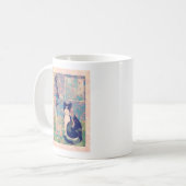 Tuxedo Cat met Cherry Blossom Koffiemok (Voorkant links)