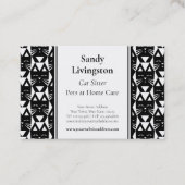 Tuxedo Cat Modern Geometric Visitekaartje (Voorkant)