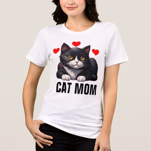 TUXEDO CAT MOM T-SHIRTS (Recto)