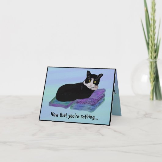 Tuxedo Cat Nap Pensioen Kaarten (Voorkant)