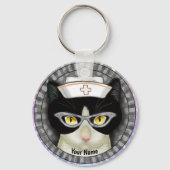 Tuxedo Cat Nurse sleutelhanger (Voorkant)