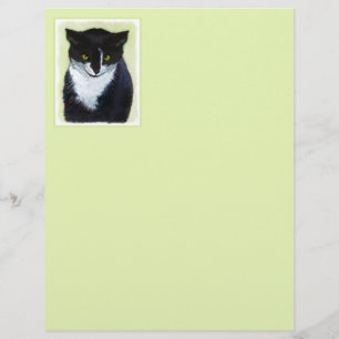 Tuxedo Cat Paining - Kute Original Cat Art