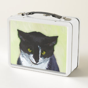Tuxedo Cat Paining - Kute Original Cat Art
