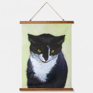 Tuxedo Cat Paining - Kute Original Cat Art Hangend Wandkleed