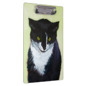 Tuxedo Cat Paining - Kute Original Cat Art Klembord (Rechts)