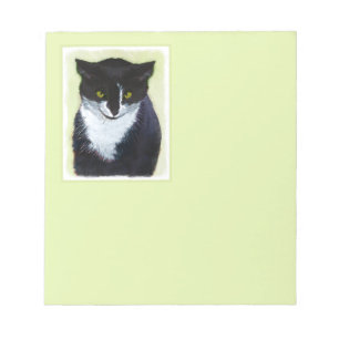 Tuxedo Cat Paining - Kute Original Cat Art Notitieblok