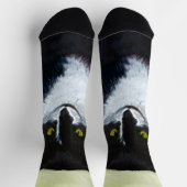 Tuxedo Cat Paining - Kute Original Cat Art Sokken (Top)