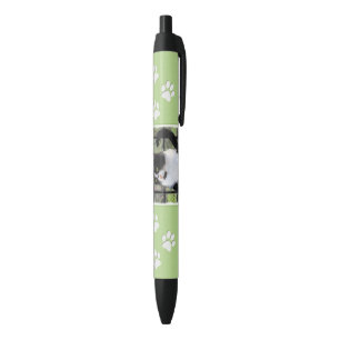 Tuxedo Cat Paining - Kute Original Cat Art Zwarte Inkt Pen