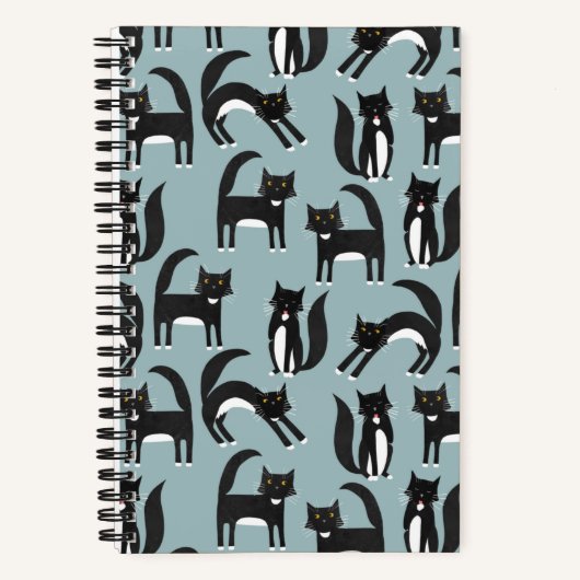Tuxedo Cat Pattern Notitieboek (Voorkant)