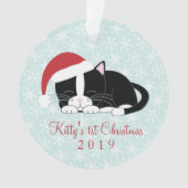 Tuxedo Cat Persoonlijke foto Kerstmis Ornament (voorkant)