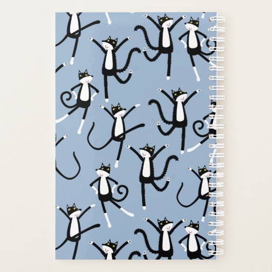 Tuxedo Cat Planner voor zwarte en witte danskleure (Achterkant)