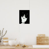 Tuxedo Cat Poster (Keuken)