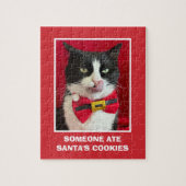 Tuxedo Cat Red Kerstpuzzel Legpuzzel (Verticaal)