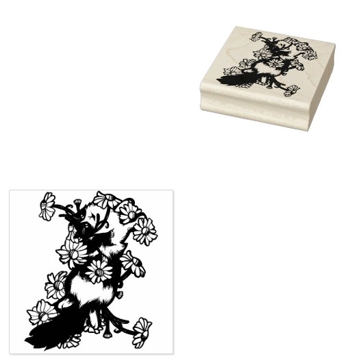 Tuxedo Cat Rubberstempel (Gestempeld)