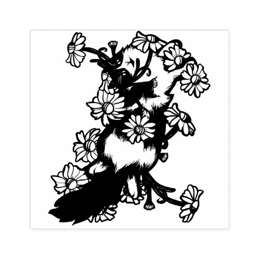 Tuxedo Cat Rubberstempel (Afrduk)