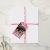 Tuxedo Cat Schattige met Haakkleed Dank u Cadeaulabel (Met Touw)