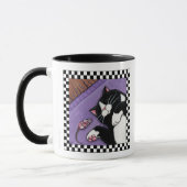 Tuxedo Cat Sleeping nabij Speelgoed muis | Mok voo (Links)