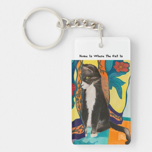 Tuxedo Cat Sleutelhanger (Voorkant)