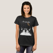 Tuxedo Cat surpris par le T-shirt Dragonfly (Dark) (Devant entier)
