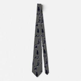 Tuxedo Cat Tie – Cute Black & White Cat Pattern on Stropdas