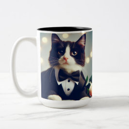Tuxedo Cat Tweekleurige Koffiemok