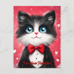 Tuxedo Cat Valentijn Briefkaart