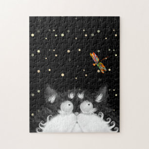 Tuxedo Cat Veroverd door Dragonfly Legpuzzel