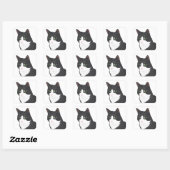 Tuxedo Cat Vierkante Sticker (Vel)