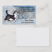 Tuxedo Cat Visitekaartje - Blauw en grijs (Voorkant / Achterkant)