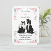 Tuxedo Cat Wedding Kaart (Staand voorkant)