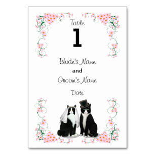 Tuxedo Cat Wedding (tekst op 1 zijde) Kaart
