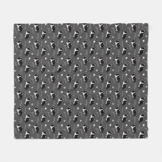 Tuxedo Cats Pattern Fleece Deken (Voorkant (Horizontaal))