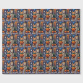 Tuxedo Cats Trick-or-Treating in Halloween Costume Cadeaupapier (Vlak)