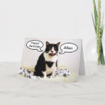 Tuxedo Chat Anniversaire Allan Brother Carte Humou<br><div class="desc">Vous pouvez facilement changer "Allan" en n'importe quel nom ou relation. Un chat tuxedo express ses salutations d'anniversaire.</div>