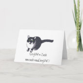 Tuxedo Chat avec Balloon Joyeuses cartes d'anniver (Dos)