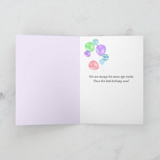 Tuxedo Chat avec carte de ballon d'anniversaire (Intérieur)