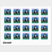 Tuxedo Chat avec Stickers Fleurs (Feuille)