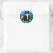 Tuxedo Chat avec Stickers Fleurs (Sac)