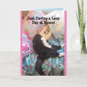Tuxedo Chat Cute Funny Chats dormant Lazy Carte de (Devant)