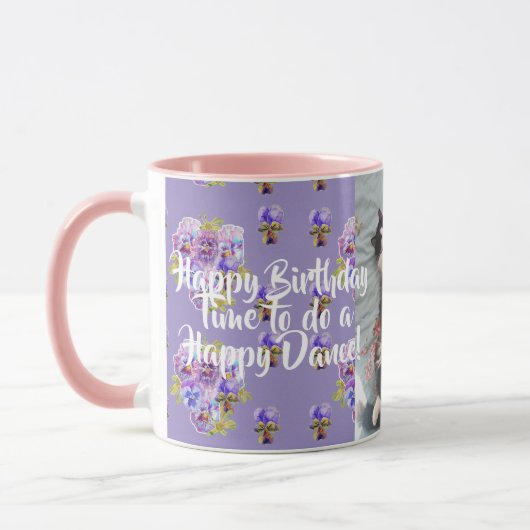 Tuxedo Chat Drôle Joyeuse Danse Anniversaire Mug P (Gauche)