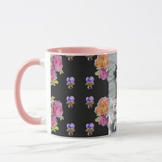 Tuxedo Chat Drôle Joyeuse Danse Anniversaire Mug R (Gauche)