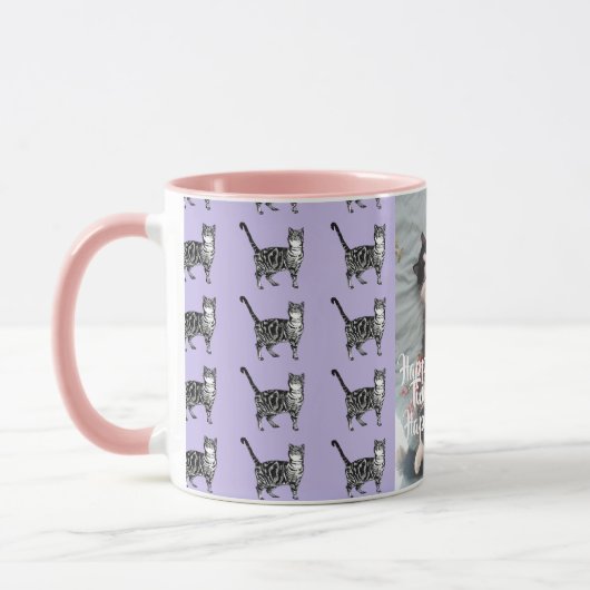 Tuxedo Chat Drôle Joyeuse Danse Anniversaire Mug T (Gauche)