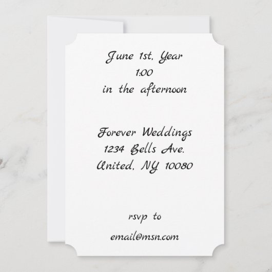 Tuxedo Chat Et Kitten Faire-part de mariage (Dos)