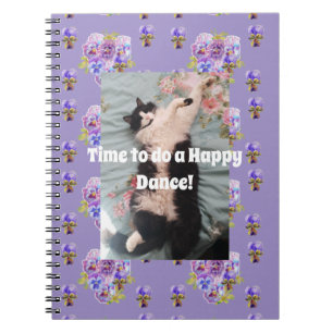 Tuxedo Chat Funny Cute Floral Joyeux Carnet de dan