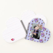 Tuxedo Chat Funny Cute Floral Joyeux Carnet de dan (Intérieur)