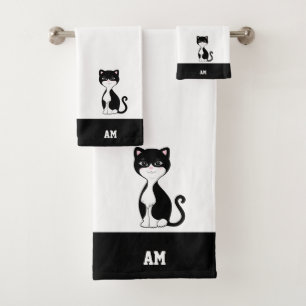 Tuxedo Chat & Monogramme sur Black & White