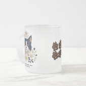 Tuxedo Chat Mug florale - Pâtes silencieuses, Amou (Devant gauche)