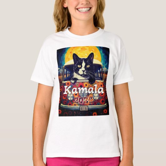 Tuxedo Chat Pour Kamala T-Shirt (Devant)