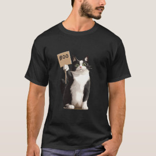 Tuxedo Chat Tshirt Halloween Costume Holding Boo S